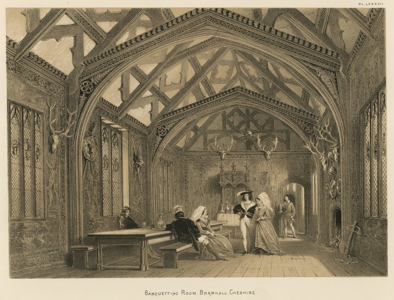 Bankettsaal, Bramhall, Cheshire von Joseph Nash
