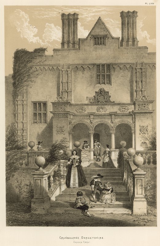 Cranbourne, Dorsetshire, Gartenfront von Joseph Nash
