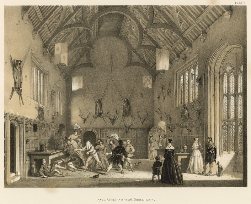 Halle, Athelhampton, Dorsetshire von Joseph Nash