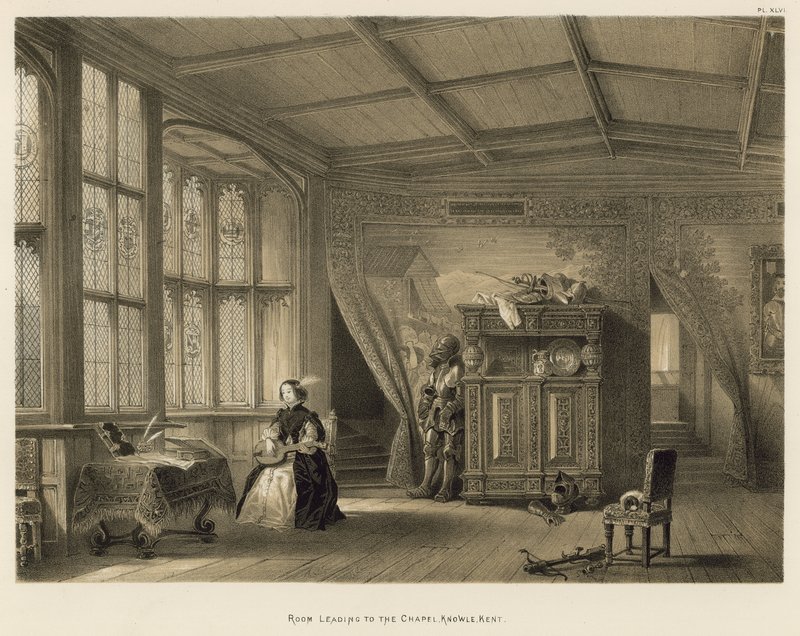 Zimmer, das zur Kapelle führt, Knowle, Kent von Joseph Nash