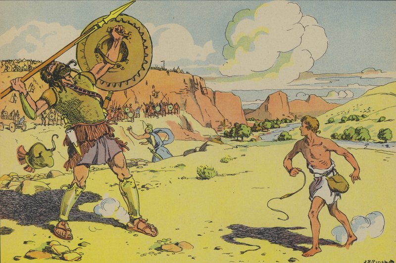 David und Goliath von Joseph Porphyre Pinchon