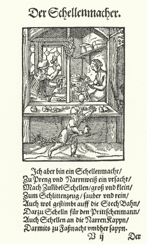 Der Glockenmacher (Stich) von Jost (after) Amman
