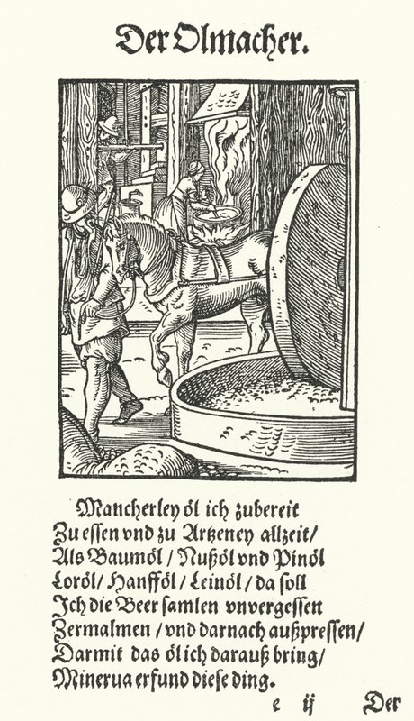 Der Ölhersteller (Stich) von Jost (after) Amman