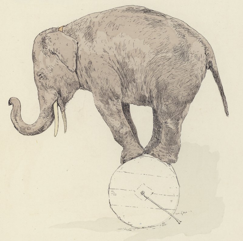 Balancierender Elefant von Jules Arsene Garnier