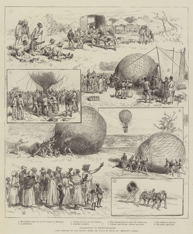 Ballonfahren in Bechuanaland von Julius Mandes Price