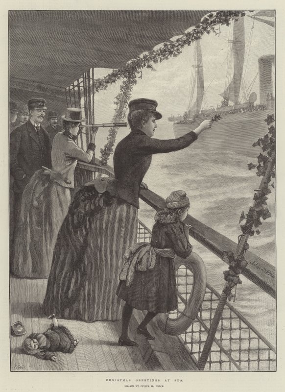 Weihnachtsgrüße auf See von Julius Mandes Price