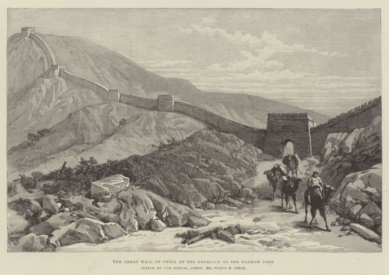 Die Große Mauer von China am Eingang zum Nankow-Pass von Julius Mandes Price