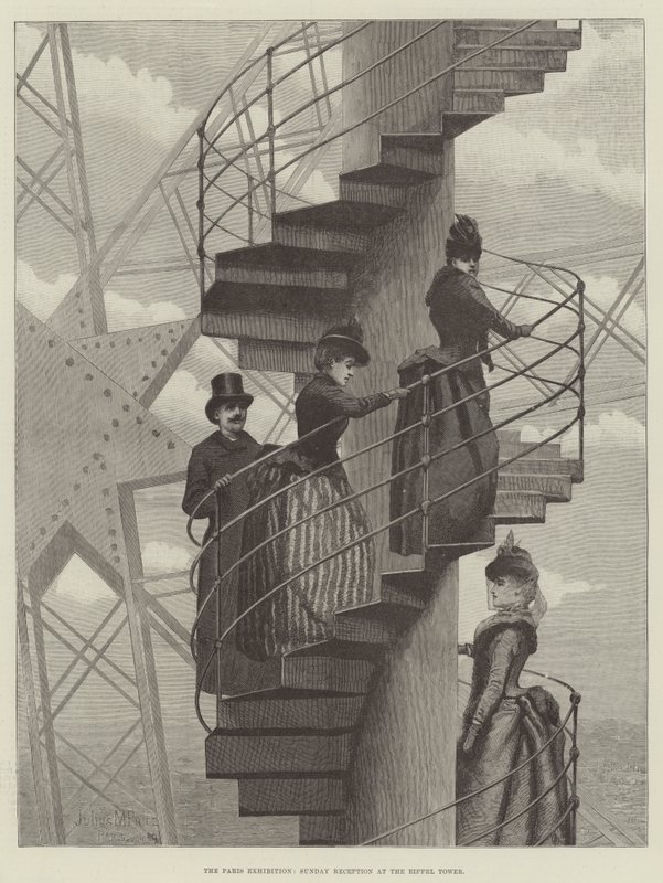 Die Pariser Ausstellung, Sonntags-Empfang am Eiffelturm von Julius Mandes Price