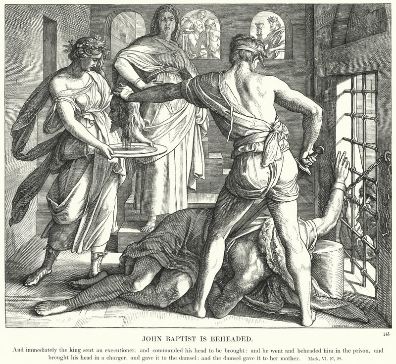 Johannes der Täufer wird enthauptet von Julius Schnorr von Carolsfeld