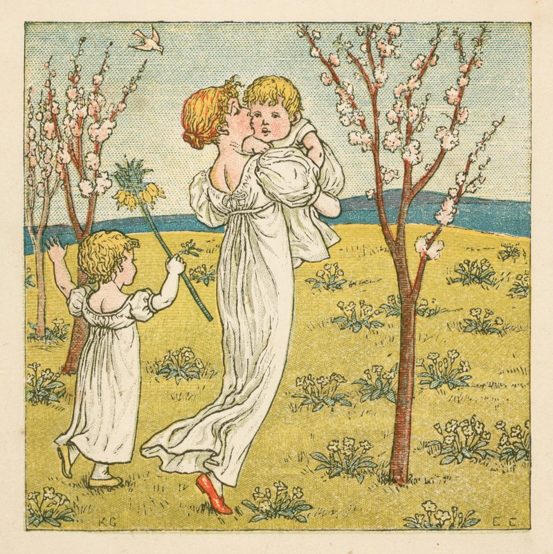 Unter den Blüten spazieren von Kate (after) Greenaway