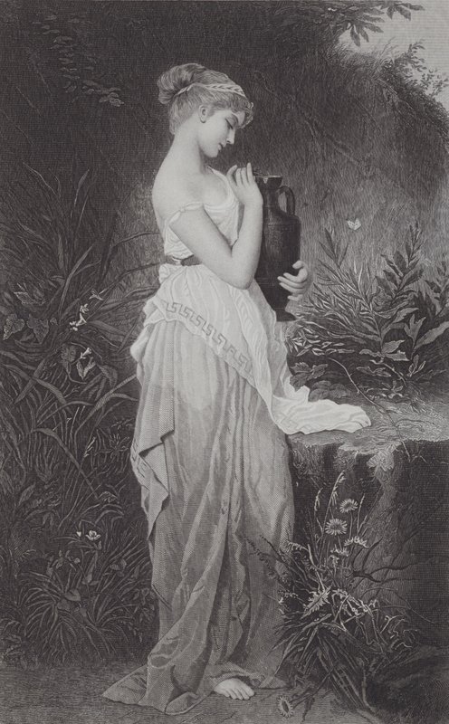 Psyche und Vase (Gravur) von Kate Gray