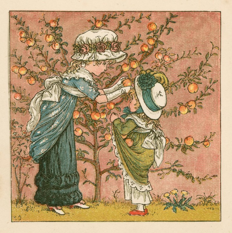 Pfirsiche pflücken von Kate Greenaway