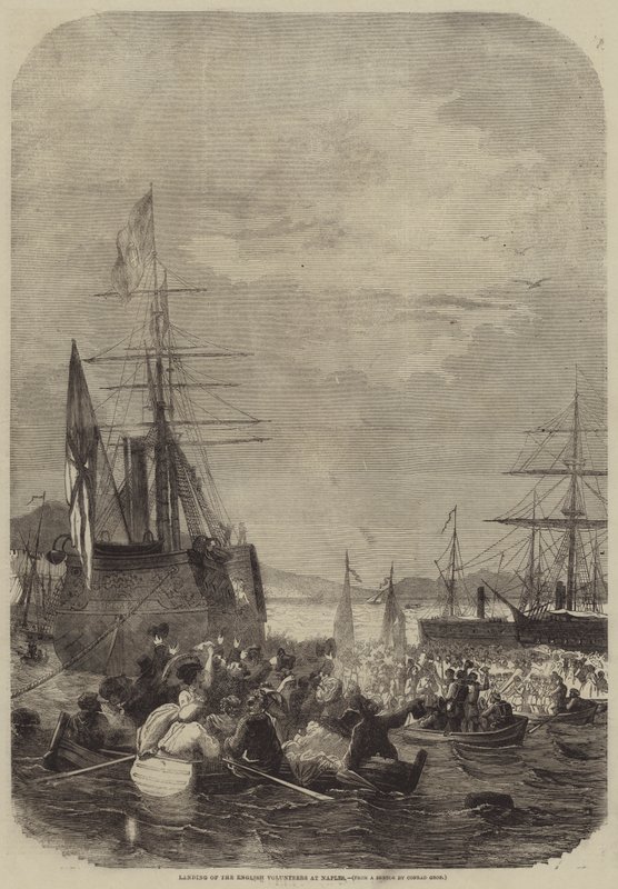 Landung der englischen Freiwilligen in Neapel von Konrad Grob