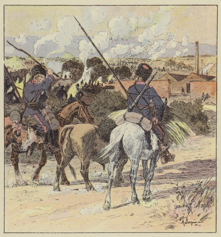 Biwak der Kosaken von General Rennenkampf von L. Malespine