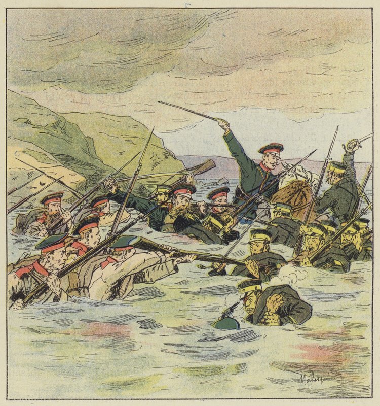 Kampf in der Bucht von Kin-Tcheou von L. Malespine