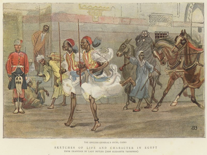 Die Syces des englischen Generals von Lady Butler
