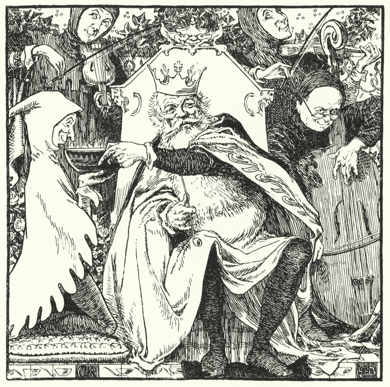 Alter König Cole (Gravur) von Leonard Leslie Brooke