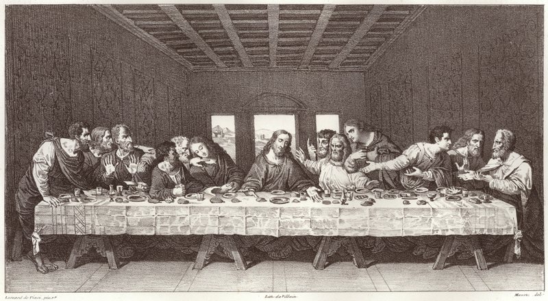 Das letzte Abendmahl von Leonardo da after Vinci