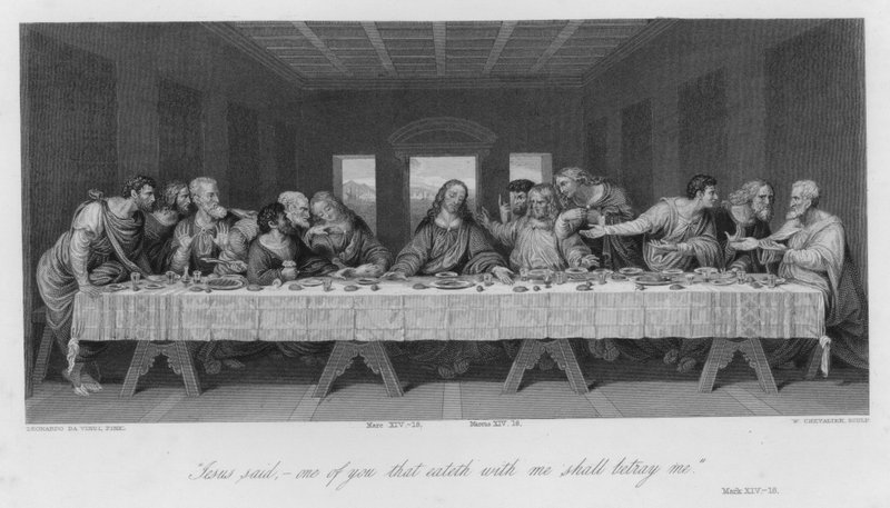 Das letzte Abendmahl, Markus XIV von Leonardo da (after) Vinci