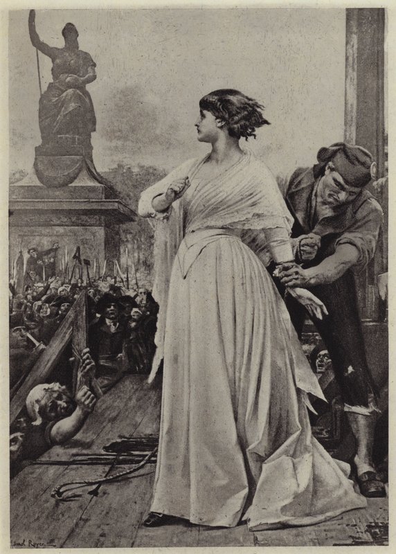 Madame Roland auf dem Schafott von Lionel (after) Royer