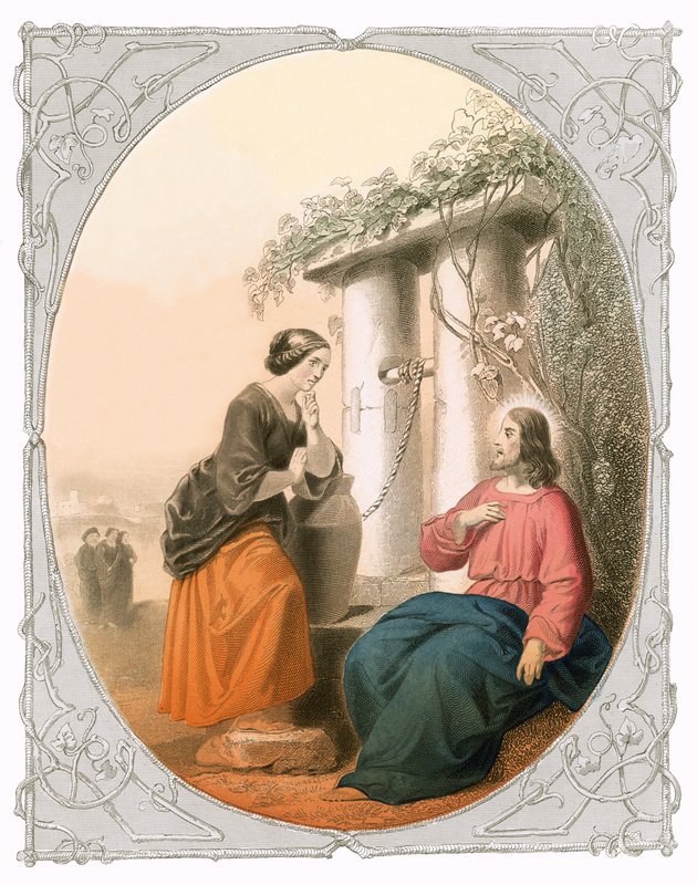 Christus und die Frau von Samaria von Lorenz Clasen