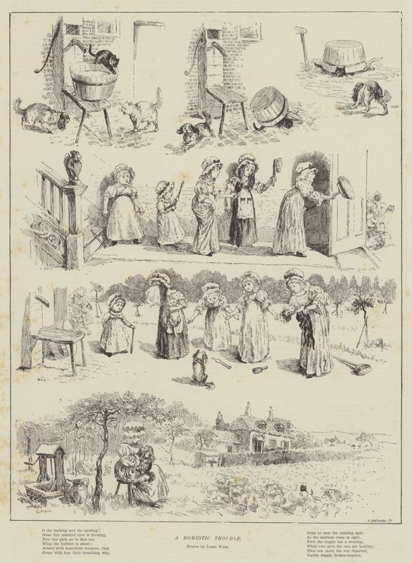 Ein häuslicher Streit von Louis Wain