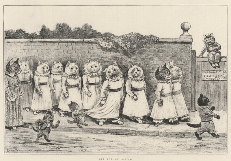 Auf einen Spaziergang von Louis Wain