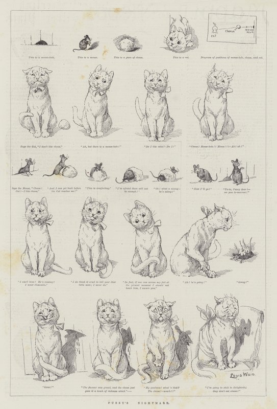 Pussys Albtraum von Louis Wain
