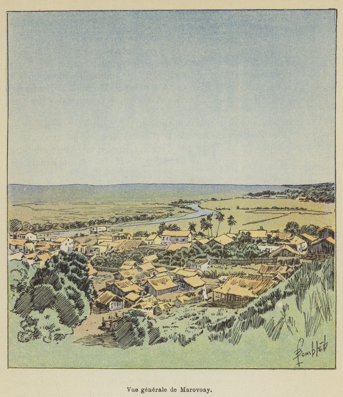 Vue generale de Marovoay von Louis Charles Bombled