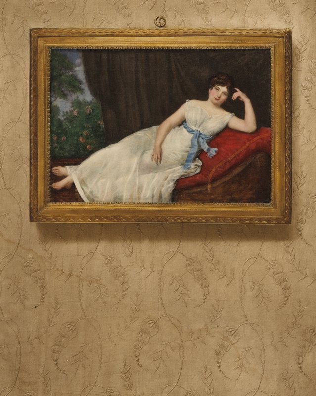 Porträt einer Dame, ruhend von Louis Francois Aubry