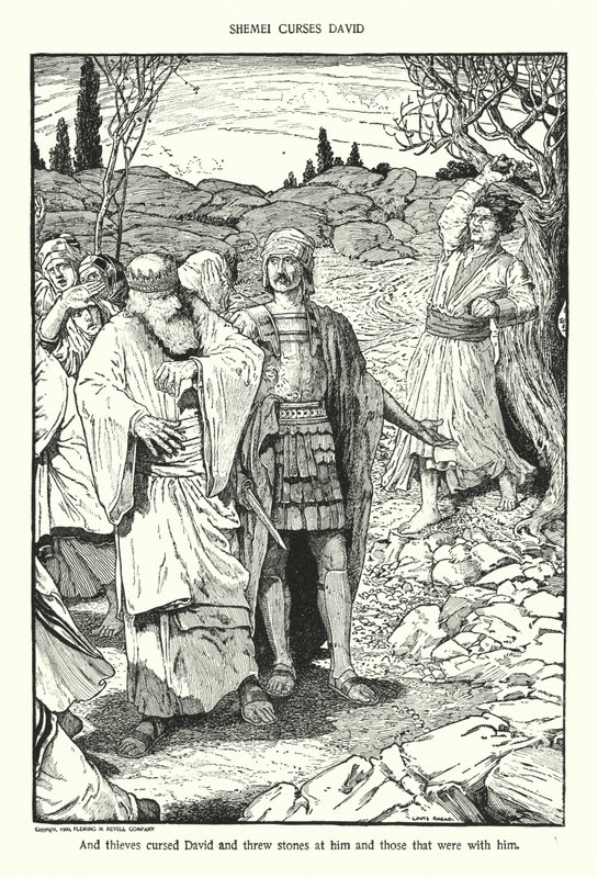 Shimei verflucht David von Louis John Rhead