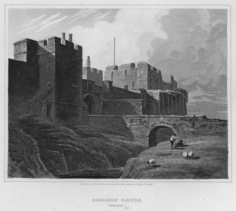 Carlisle Castle, Cumberland (Gravur) von Luke (after) Clennell
