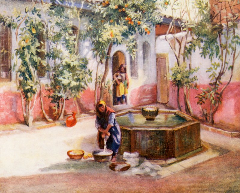 Hof eines Damaskus-Hauses von Margaret Thomas