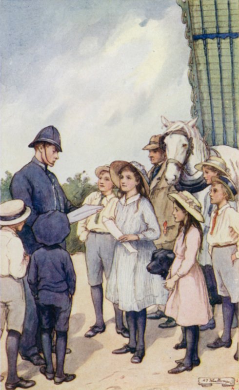 Szene aus Der Langsame Wagen, von Edward Verrall Lucas von Mary V. Wheelhouse