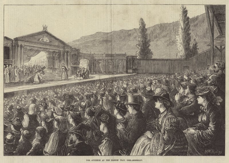 Das Publikum beim Passionsspiel, Oberammergau von Matthew White Ridley