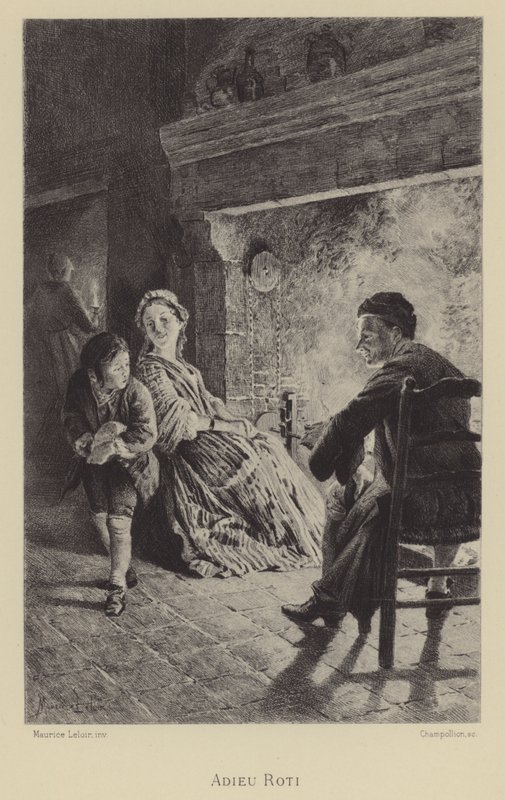 Abschiedsbraten (Gravur) von Maurice Leloir