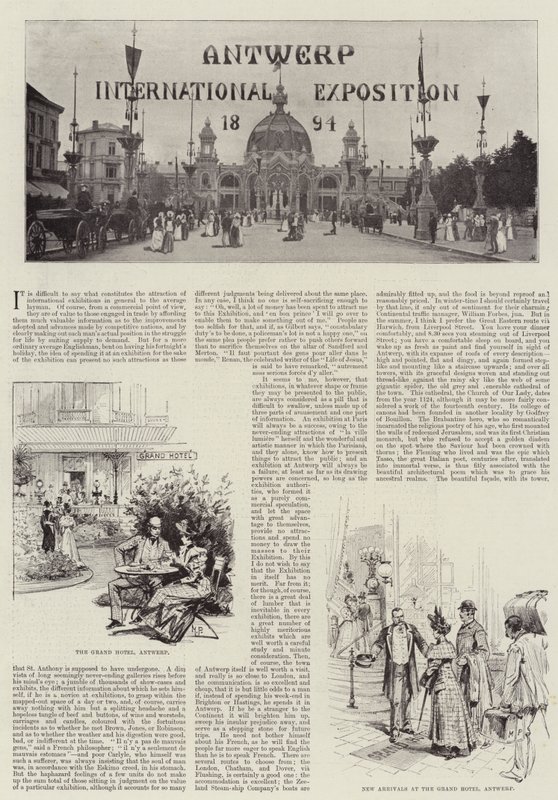 Antwerpener Internationale Ausstellung 1894 von Melton Prior