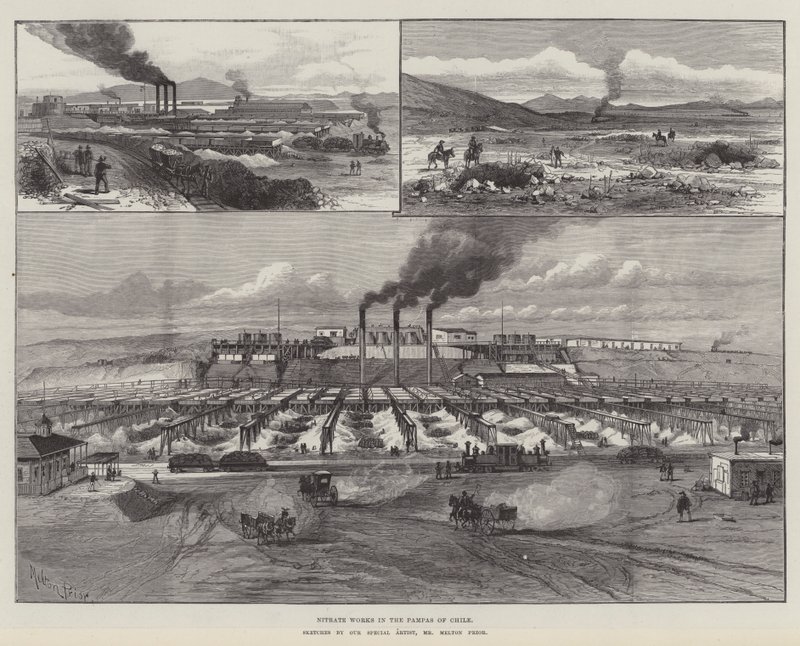 Salpeterwerke in den Pampas von Chile von Melton Prior