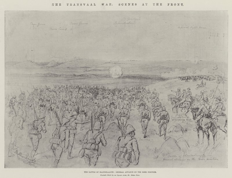 Der Transvaal-Krieg, Szenen an der Front von Melton Prior