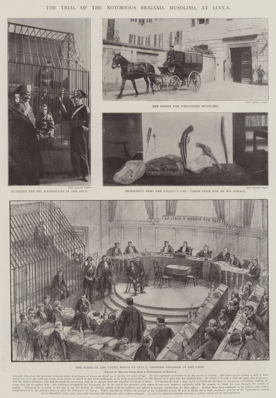 Der Prozess des berüchtigten Banditen Musolino in Lucca von Melton Prior