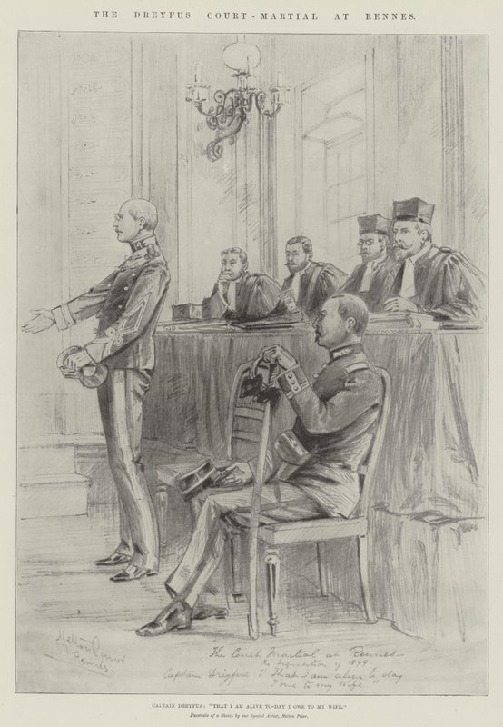 Das Dreyfus-Gericht in Rennes von Melton Prior