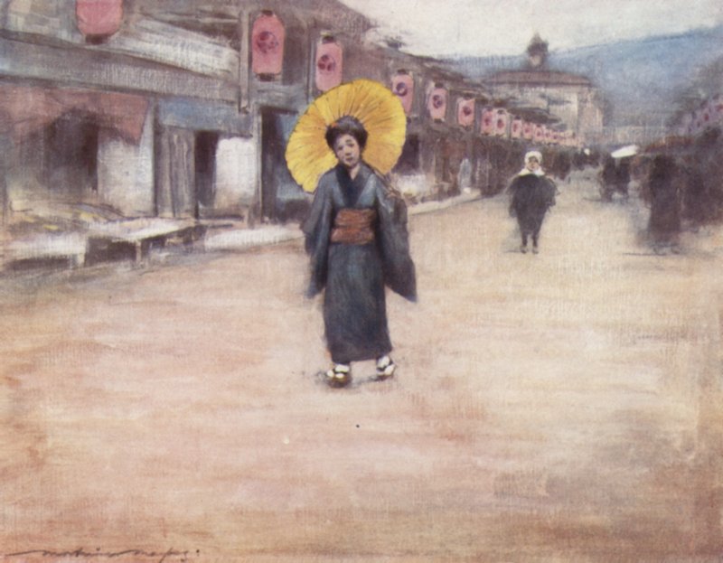 Eine Straße in Kioto von Mortimer Ludington Menpes
