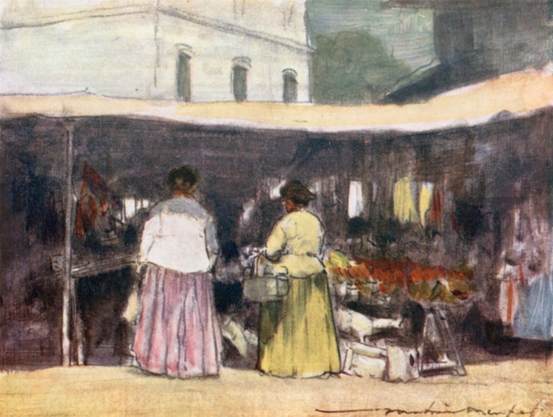 Ein Fischstand in Neuilly von Mortimer Ludington Menpes