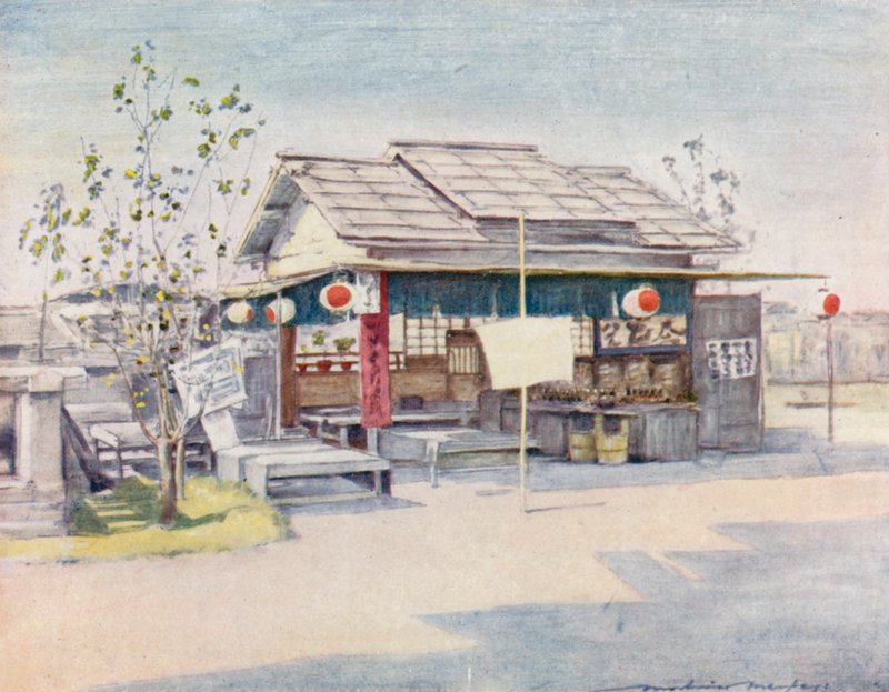 Ein Teehaus von Mortimer Ludington Menpes