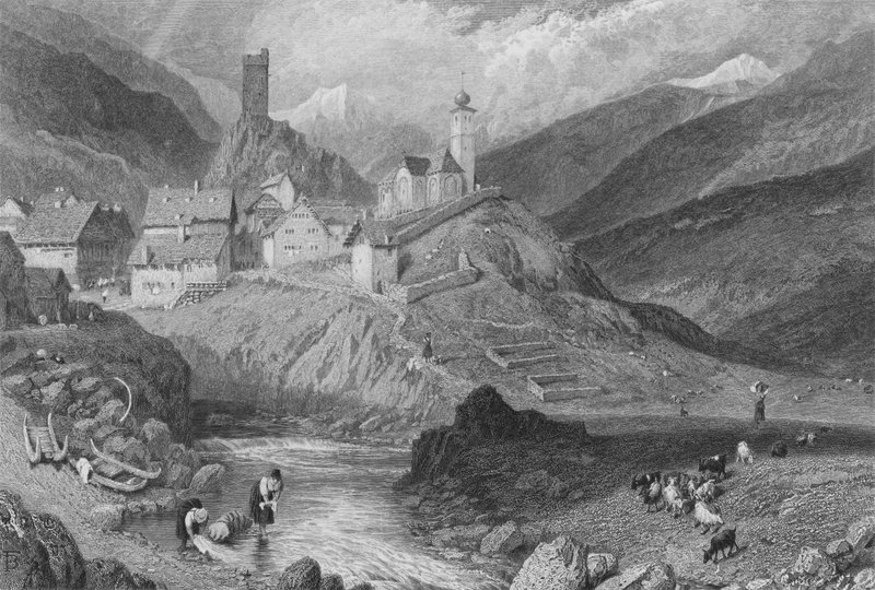 Hospenthal von Myles Birket (after) Foster