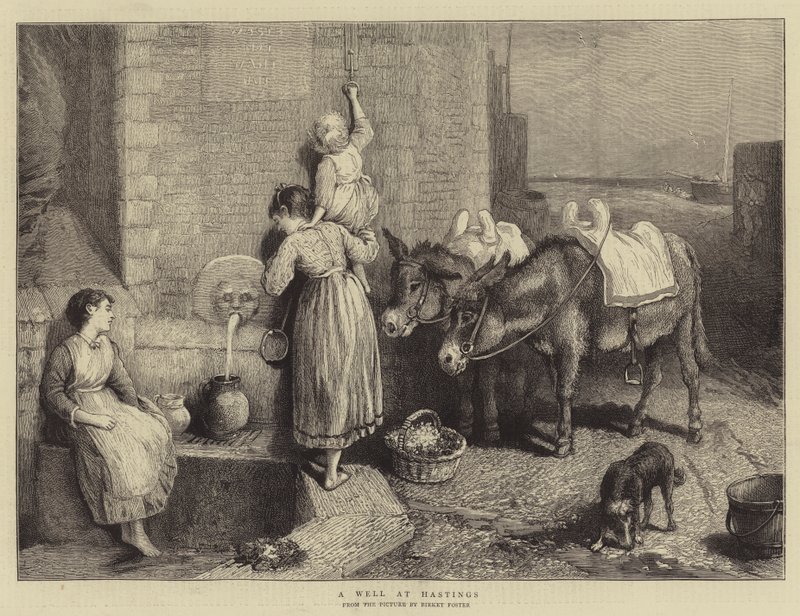 Ein Brunnen in Hastings von Myles Birket Foster