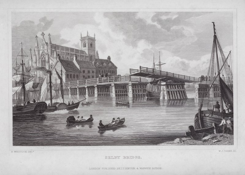 Selby Bridge von Nathaniel (after) Whittock