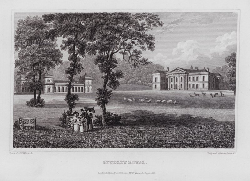 Studley Royal von Nathaniel (after) Whittock