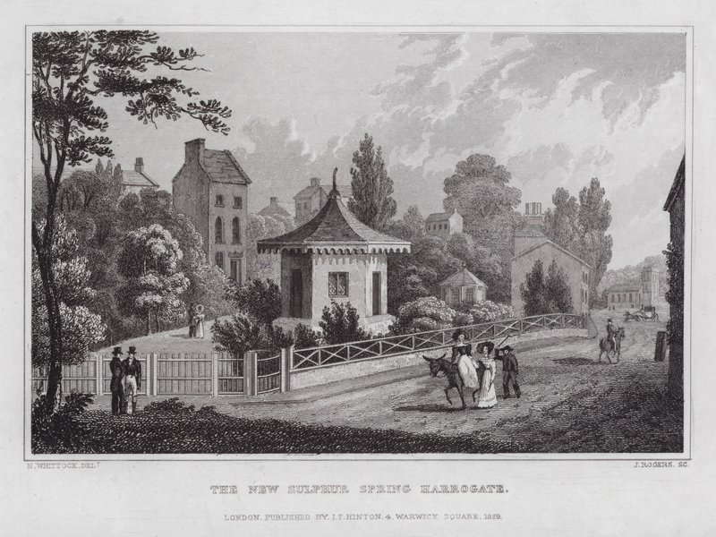 Die neue Schwefelquelle, Harrogate von Nathaniel (after) Whittock