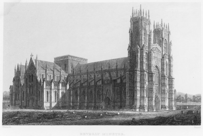 Beverly Minster von Nathaniel Whittock